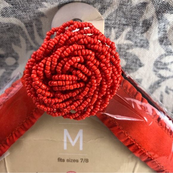 NIB Lindsey Phillips Orange Beaded Switch flops replacement top - Picture 1 of 11